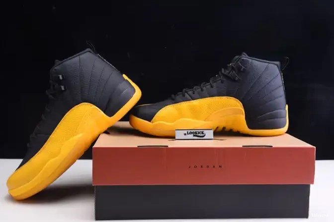 Reps TB Black 12 Gold Retro University Jordan Air 130690-070 0620